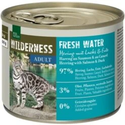 REAL NATURE WILDERNESS Adult Fresh Water Hering Mit Lachs & Ente 6x200 G